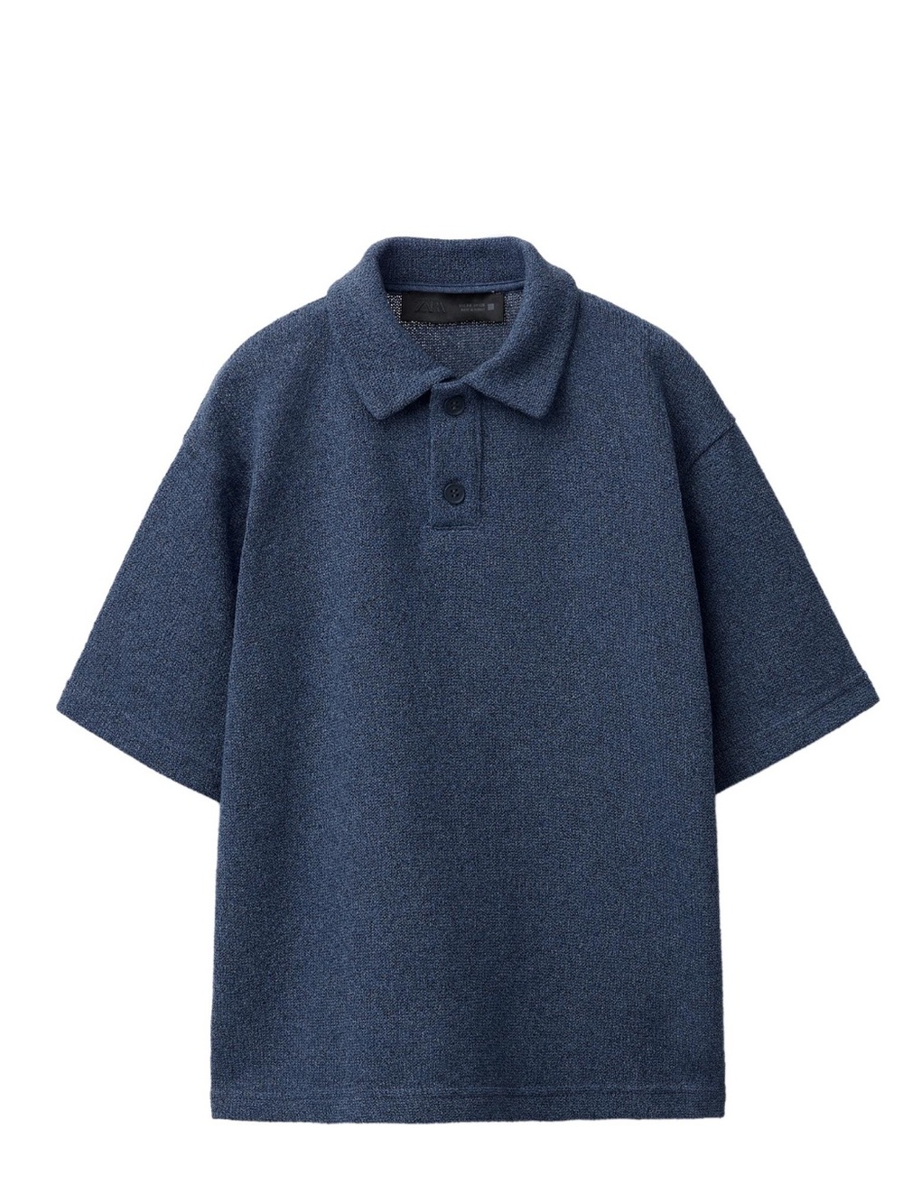 Zara Navy Blue Short Sleeve Polo